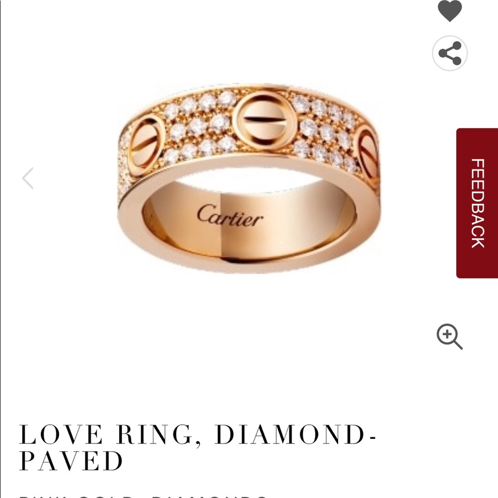Cartier love ring diamond rose gold